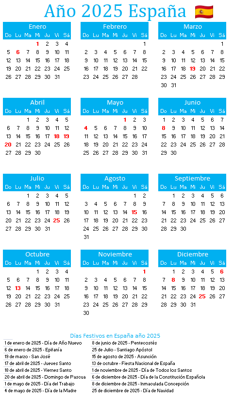 calendario 2025 España